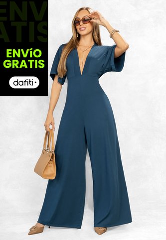 Enterizo Largo Mujer Azul Petróleo Oscuro Mp 107316 MP