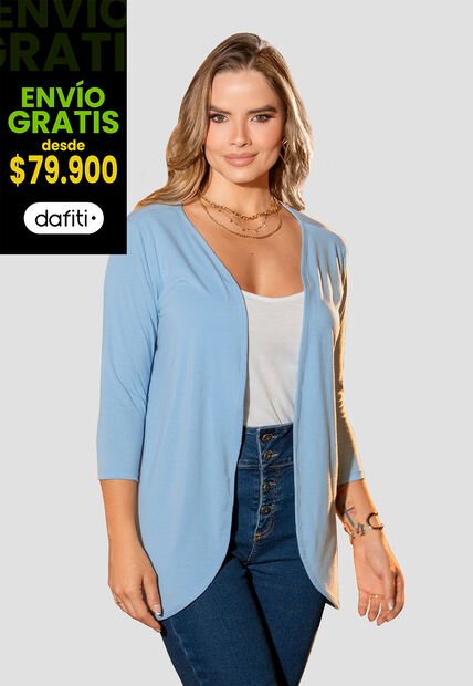 Cardigan Mujer Azul Claro Mp 105844