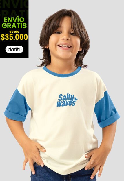 Camiseta Infantil Femenino Bicolor Mp 108193