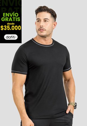 Camiseta Hombre Negro Mp 107015