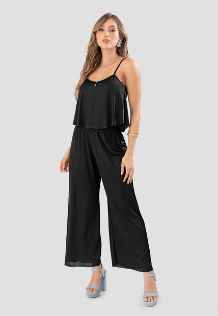 Enterizo Largo Mujer Negro Mp 2441