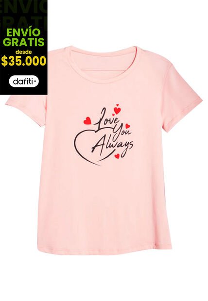 Camiseta Mujer Rosa Mp 5298
