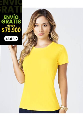 Camiseta Mujer Amarillo Pastel Mp 82961 MP