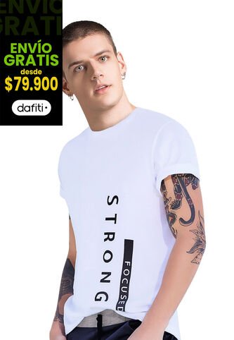 Camiseta Juvenil Masculino Blanco MP. MP