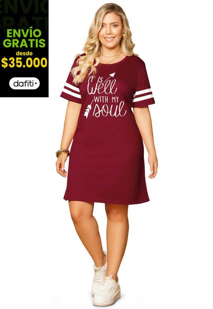 Vestido Corto Mujer Chocolate Mp 96206