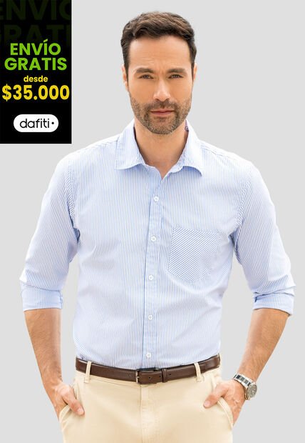 Camisa Hombre Azul Baby Mp 110841