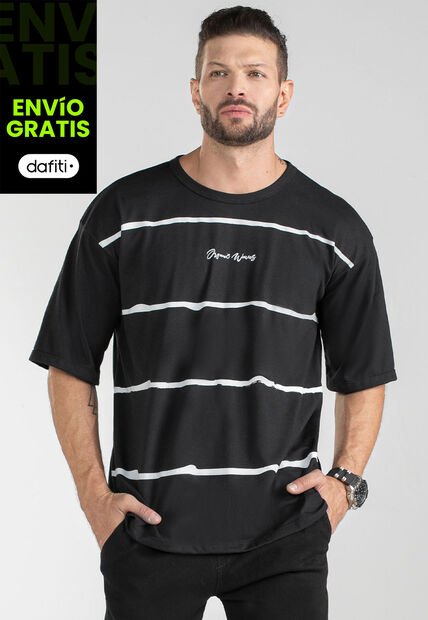 Camiseta Hombre Negro Mp 101221