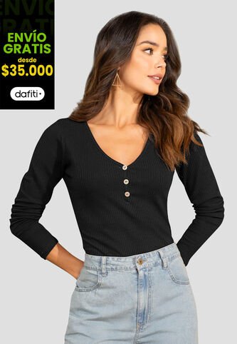 Camibuzo Mujer Negro Mp 108301 MP