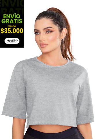 Camiseta Mujer Gris Jaspe Mp 89861 MP