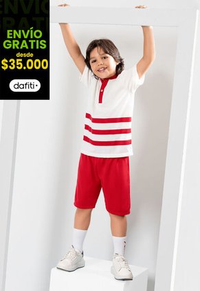 Conjunto Infantil Masculino Rojo Mp 104851