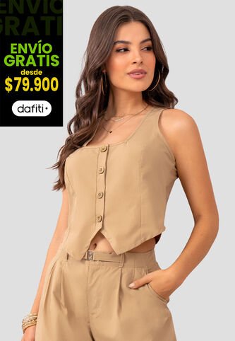 Chaleco Mujer Beige Mp 105144 MP