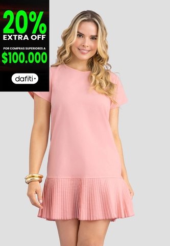 Vestido Corto Mujer Rosa Polvo Mp 113733 MP