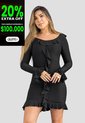 Vestido Corto Mujer Negro Mp 113936 de MP