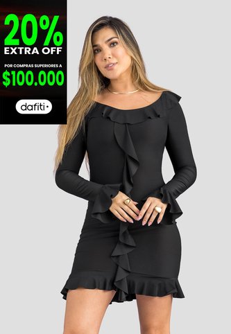 Vestido Corto Mujer Negro Mp 113936 MP