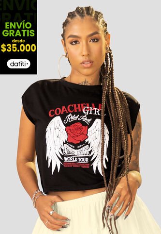 Camiseta Mujer Negro Mp 107775 MP