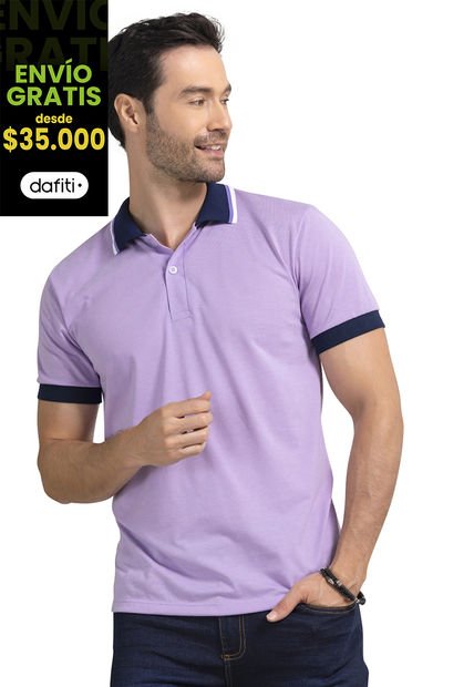 Polo Hombre Lila Mp 96612
