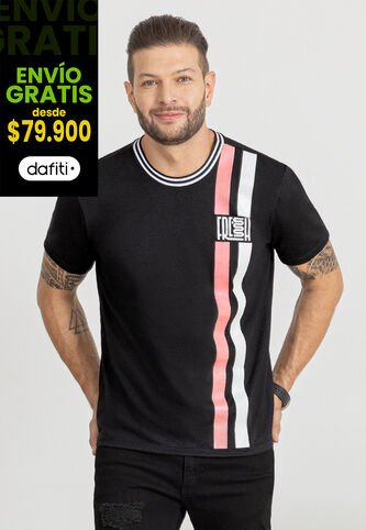 Camiseta Hombre Negro Mp 104405 MP