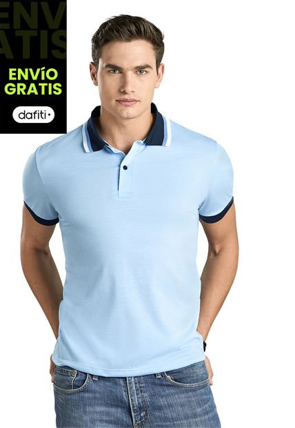 Polo Hombre Azul Claro Mp 96612