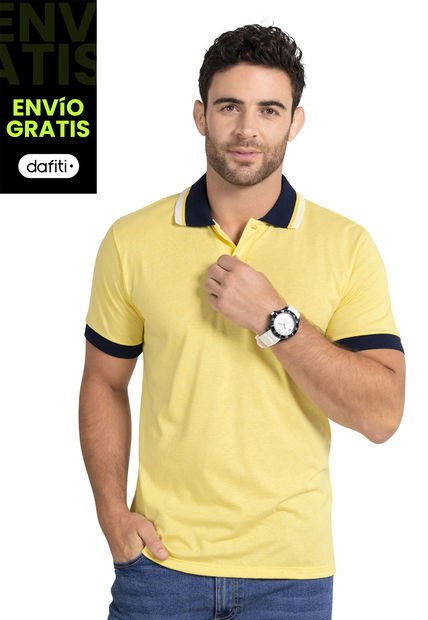 Polo Hombre Amarillo Pastel Mp 96612