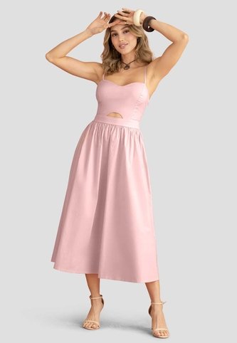 Vestido Largo Mujer Rosa Polvo Mp 114992 MP