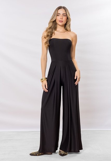 Enterizo Largo Mujer Negro Mp 114174