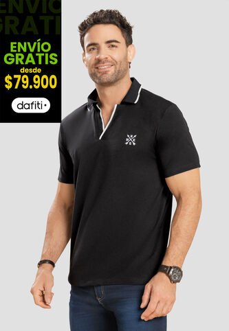 Polo Hombre Negro Mp 87630 MP