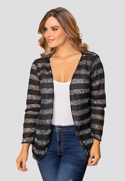 Cardigan Mujer Bicolor Mp 108298