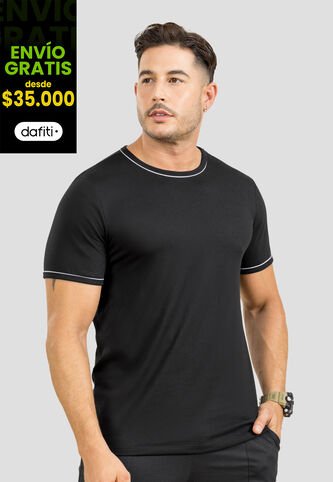 Camiseta Hombre Negro Mp 107015 MP