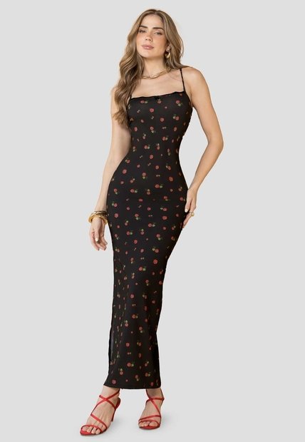 Vestido Largo Mujer Estampado Mp 114383