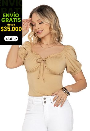 Camiseta Mujer Café Mp 4759