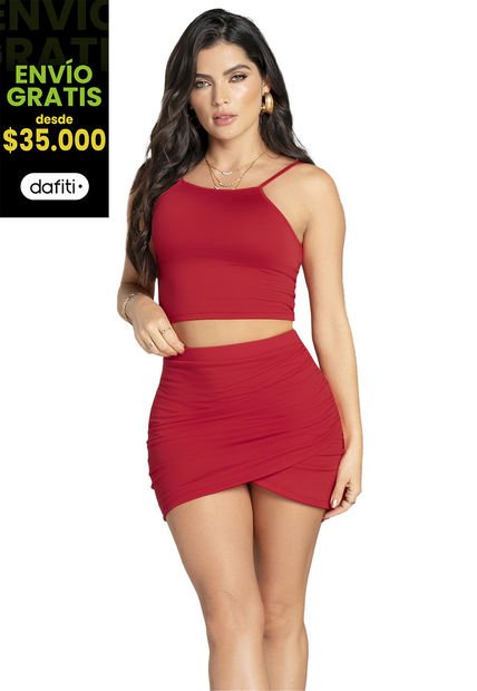 Conjunto Mujer Rojo Mp 6585
