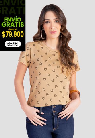 Camiseta Mujer Beige Mp 103982 MP