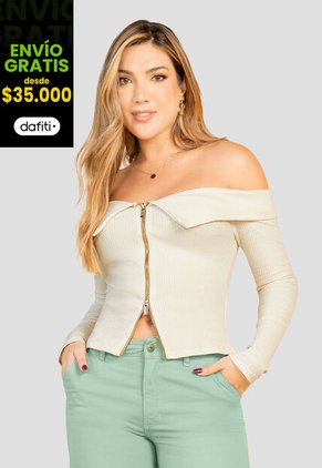 Blusa Mujer Crema Mp 110166