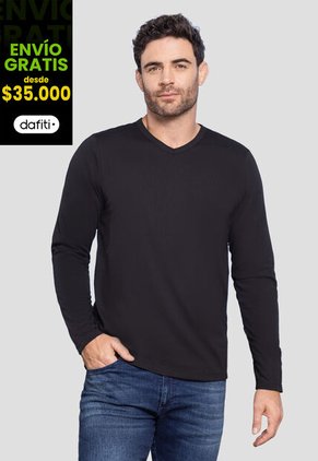 Camibuzo Hombre Negro Mp 102564