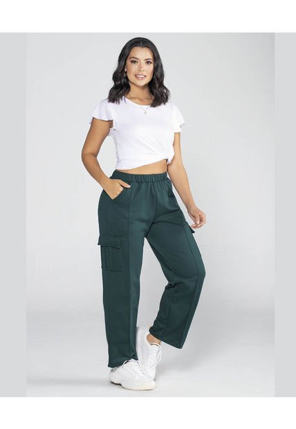 Pantalón Mujer Verde Botella Mp 3136
