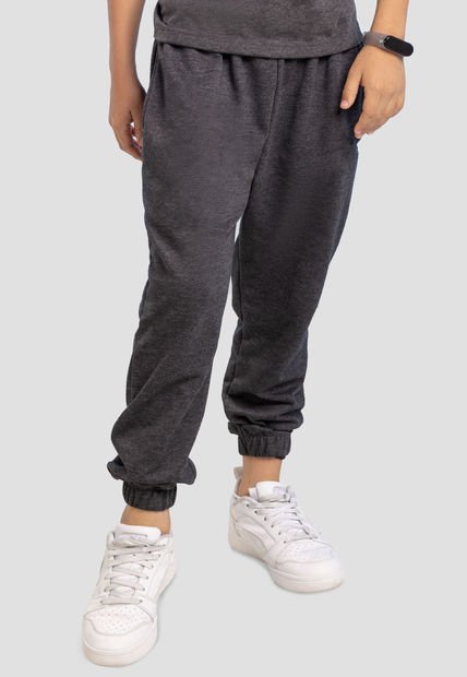 Jogger Infantil Masculino Negro Mp 101505