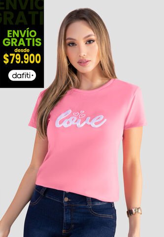 Camiseta Mujer Rosa Mp 103981 MP