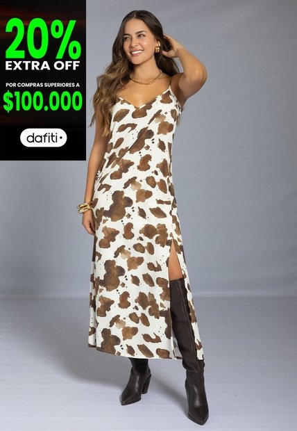 Vestido Mujer Estampado Mp 113248