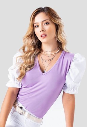 Camiseta Mujer Bicolor Mp 89808