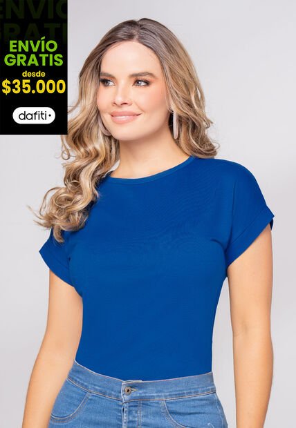 Camiseta Mujer Azul Electrico Mp 108355