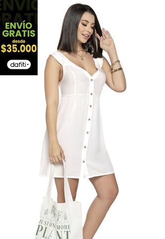 Vestido Corto Mujer Crudo Mp 4507 MP