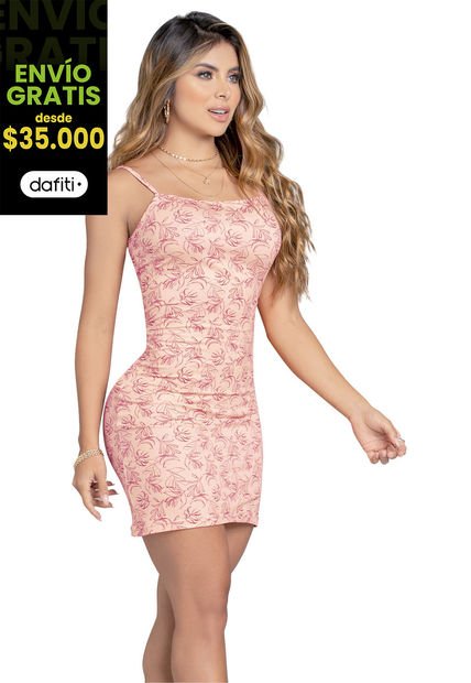Vestido Corto Mujer Estampado Mp 6136
