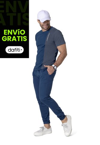 Jogger Masculino Azul Petróleo Oscuro Mp 33636 MP