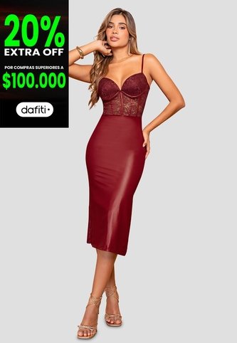 Vestido Largo Mujer Merlot Mp 112526 MP