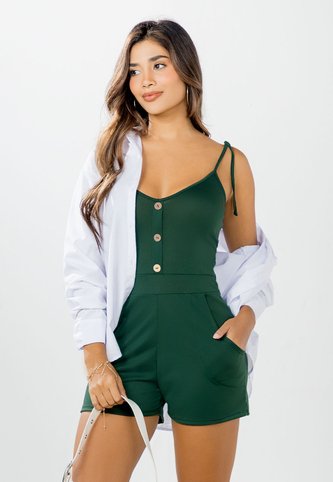 Enterizo Corto Mujer Verde Pino Mp 146 MP