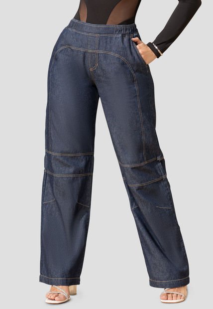 Pantalón Mujer Azul Oscuro Mp 103244