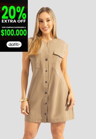 Vestido Corto Mujer Latte Mp 112322 MP