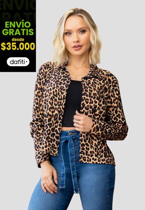 Camisa Mujer Animal-Print Mp 104369