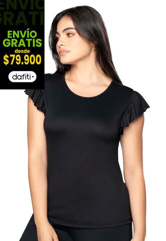 Camiseta Mujer Negro Fi 7334 MP