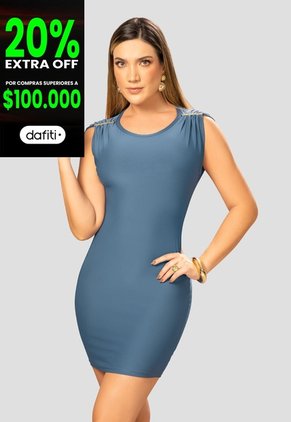 Vestido Mujer Azul Indigo Mp 112518